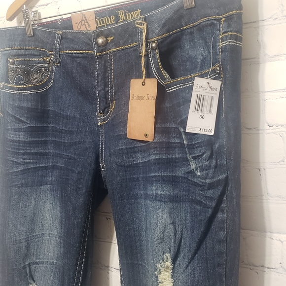 Antique Rivet Sz 36 Maya Underground Skinny Leg - Picture 8 of 13